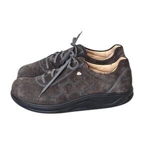 Finn Comfort Sneakers Women 7.5 Brown Chunky Lace Up Walking Shoes Everyday